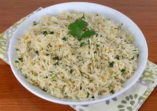 Garlic-Ginger Rice with Cilantro