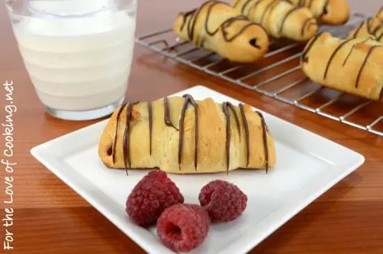 Dark Chocolate and Raspberry Stuffed Crescent Rolls