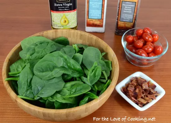 Spinach, Tomato, and Bacon Sauté