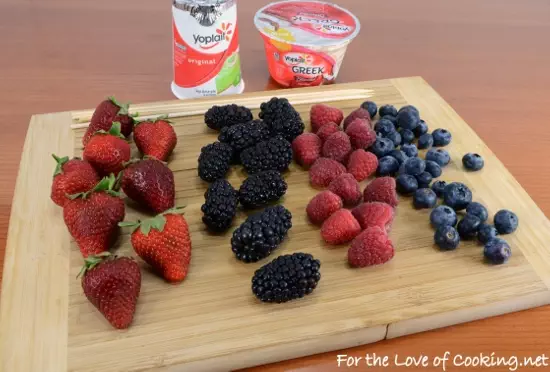 Berry Skewers with a Coconut Lime Yogurt Dip