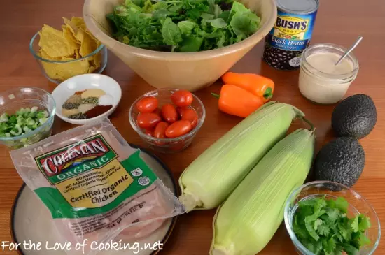 Blackened Chicken Salad with Chipotle Ranch Dressing