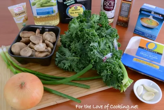 Chicken, Shiitake, and Kale Stir Fry