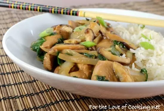 Chicken, Shiitake, and Kale Stir Fry