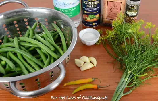 Quick Refrigerator Spicy Dill Green Beans