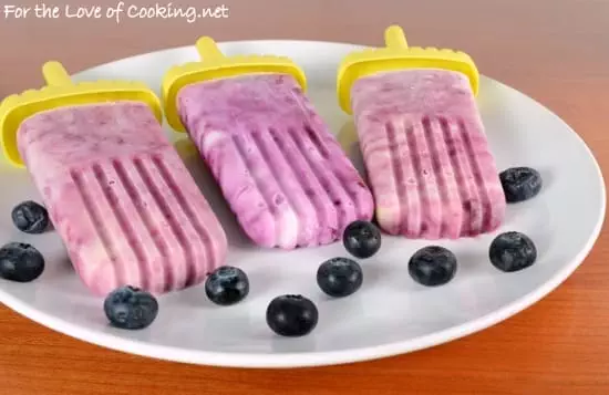 Blueberry and Yogurt Popsicles