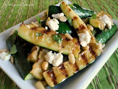 Grilled Zucchini Spears with Lemon Vinaigrette