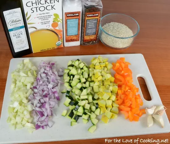 Basmati Rice with Roasted Fennel, Bell Pepper, Zucchini, and Squash