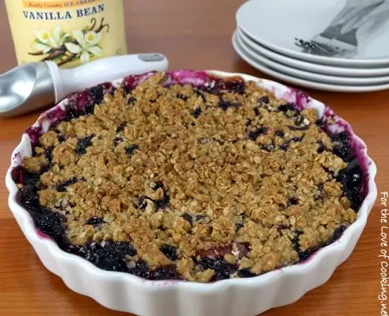 Nectarine and Blueberry Crisp