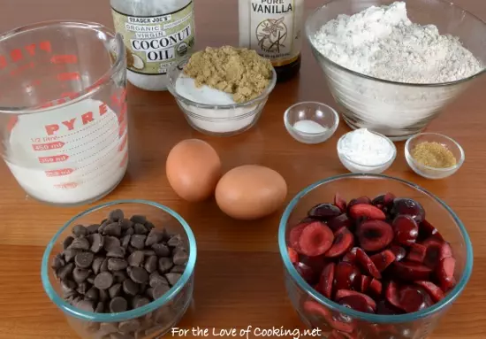 Cherry Milk Chocolate Chip Muffins