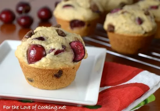 Cherry Milk Chocolate Chip Muffins