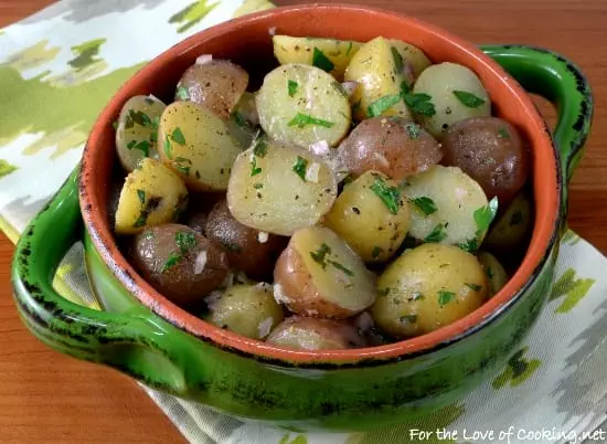 Warm Baby Potato Salad with Herb Shallot Vinaigrette