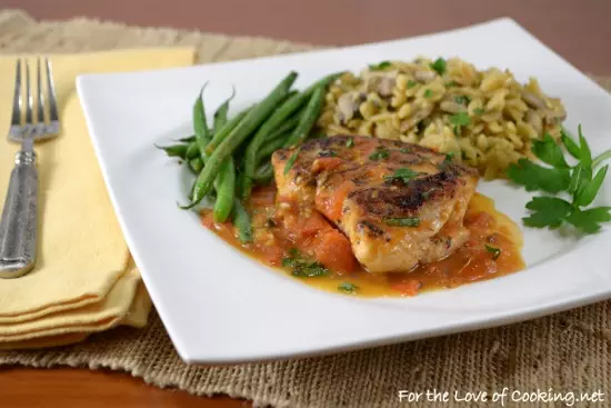 Basil Garlic Chicken Breasts with a Tomato Basil Sauce