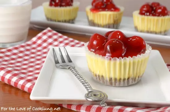 Mini Cherry Cheesecakes