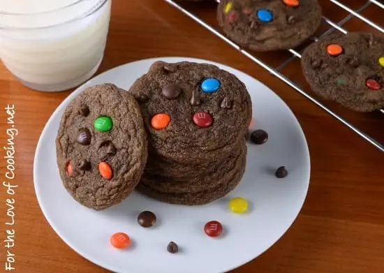 Mini Chocolate M&M Cookies