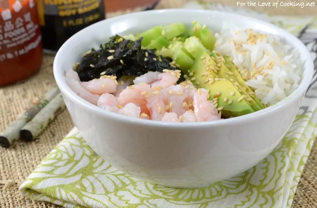 Shrimp Sushi Rice Bowl