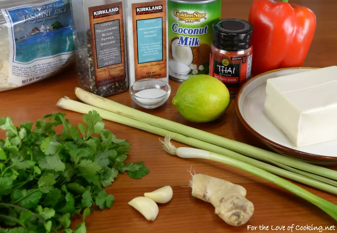 Coconut-Poached Tofu with Lemongrass and Red Curry