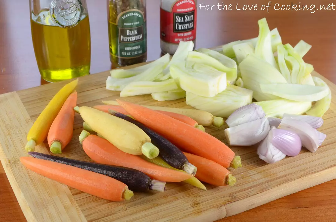 Roasted Baby Carrots, Fennel, and Shallots