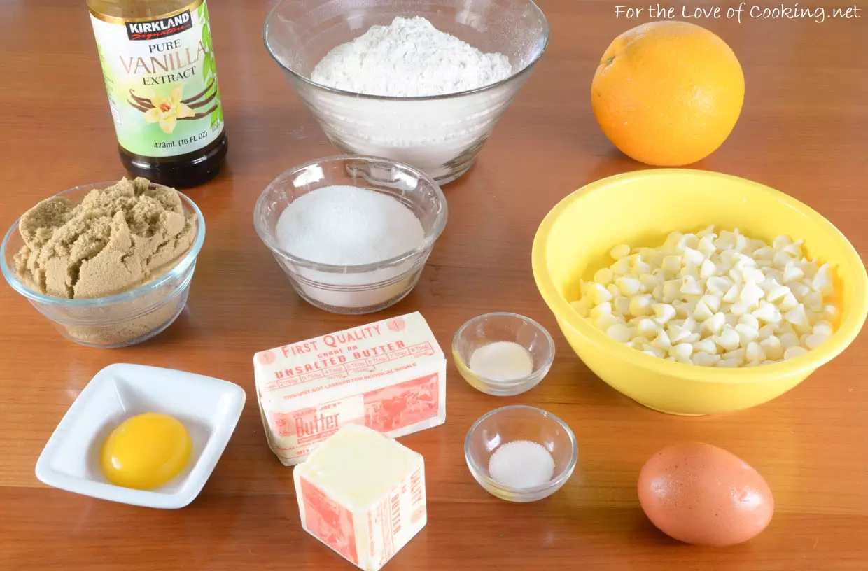 White Chocolate Chip Orange Cookies