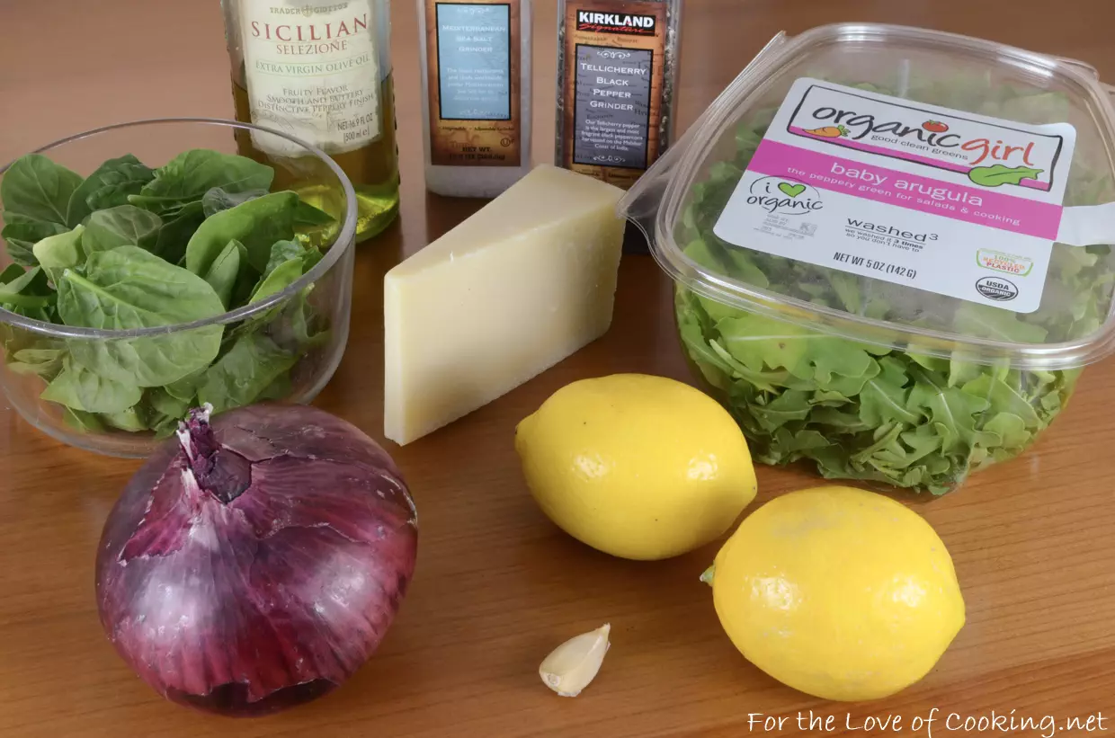 Arugula and Shaved Parmesan Salad with Lemon Vinaigrette