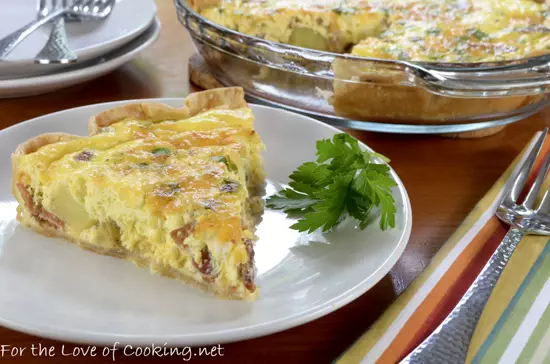 Bacon, Potato, and Sharp Cheddar Quiche