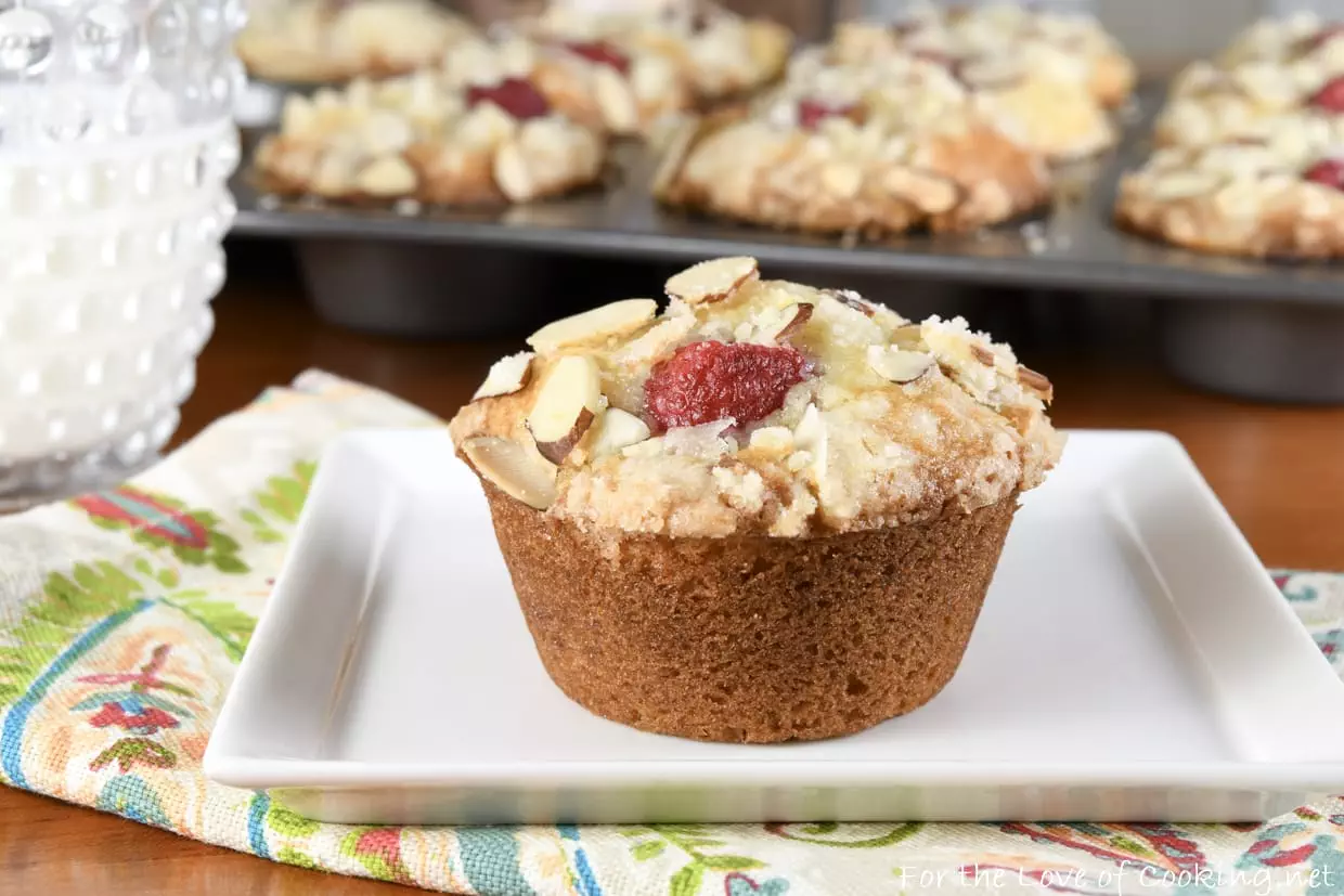 Lemon Raspberry Almond Muffins