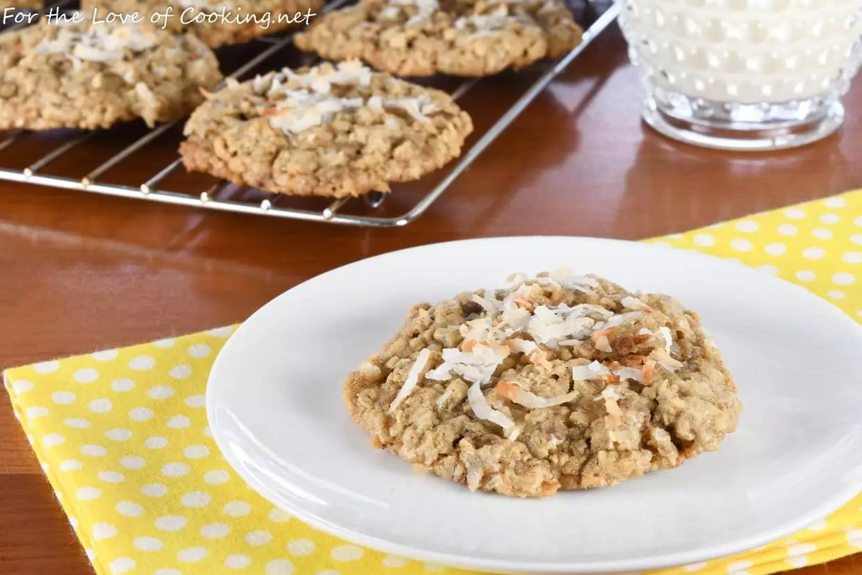 Oatmeal Toffee Cookies with Toasted Coconut