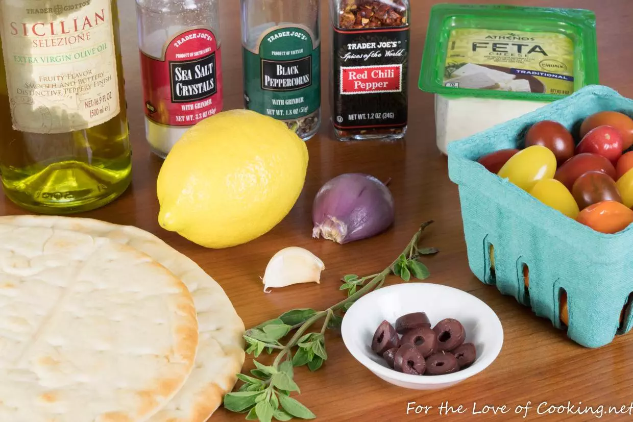 Baked Feta with Tomatoes, Olives, and Garlic