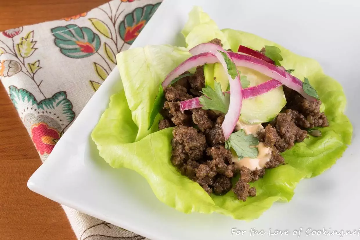 Korean Ground Beef Lettuce Wraps