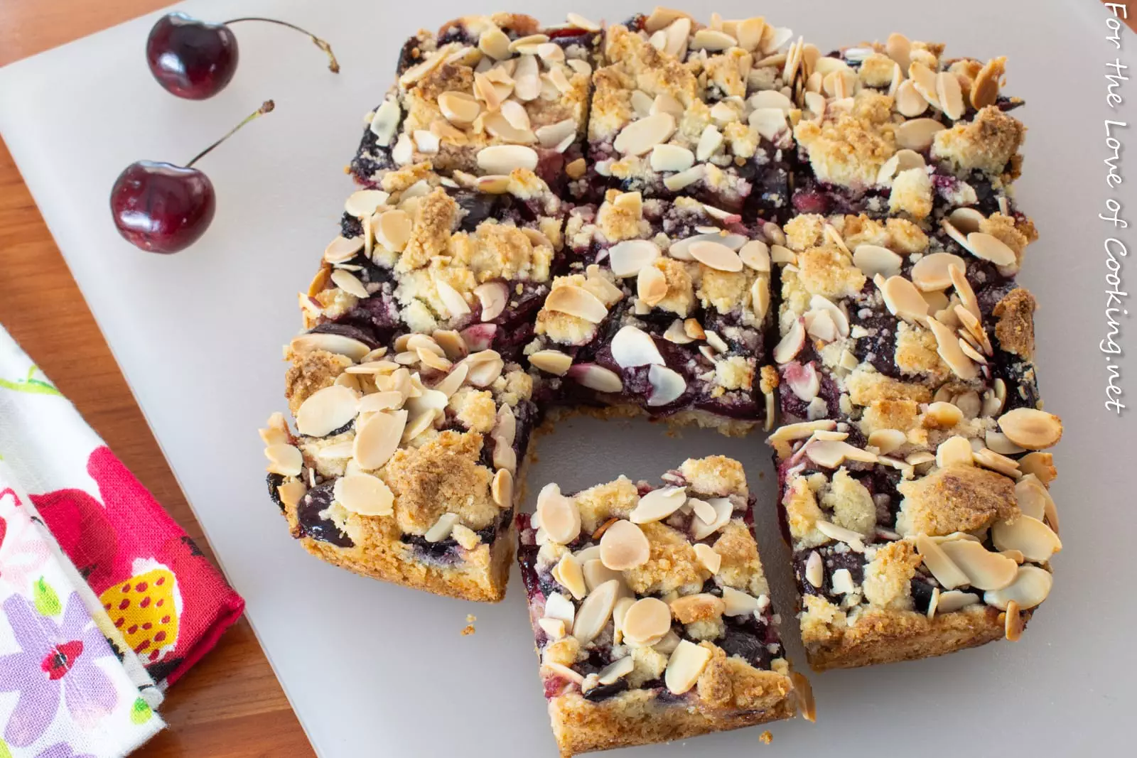 Sweet Cherry Almond Bars