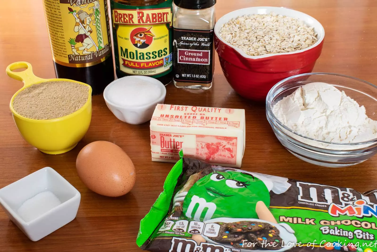 Chewy Oatmeal M&M Cookies